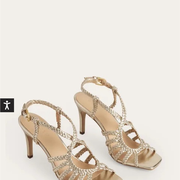BRAND NEW! BEAUTIFUL! Boden Woven Multistrap Heeled Sandal Leather - Picture 3 of 10